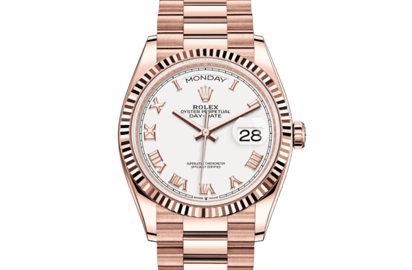 Replica Rolex Day-Date 36 Oyster 36 mm Everose gold 128235
