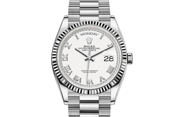 Replica Rolex Day-Date 36 Oyster 36 mm white gold 128239