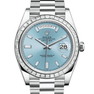 Replica Rolex Day-Date 40 Oyster 40 mm platinum and diamonds 228396TBR