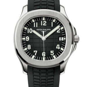 Replica Patek Philippe Aquanaut Date Black Strap Stainless Steel 5167A-001