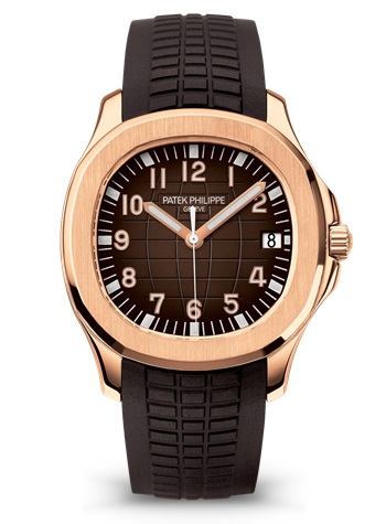 Replica Patek Philippe Aquanaut Date Brown Strap Rose Gold 5167R-001