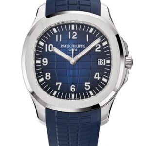 Replica Patek Philippe Aquanaut Blue Dial & Strap White Gold 5168G-001