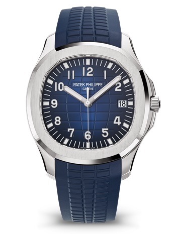Replica Patek Philippe Aquanaut Blue Dial & Strap White Gold 5168G-001