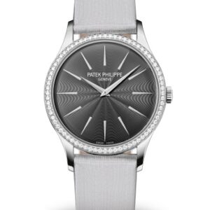 Replica Patek Philippe Calatrava Diamond Gray Dial Ladies watch 4897G-010