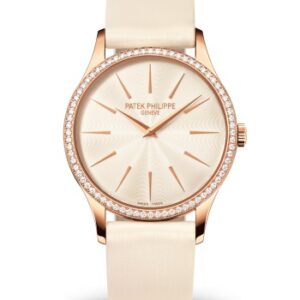 Replica Patek Philippe Calatrava Diamond Cream Dial Ladies Watch 4897R-010