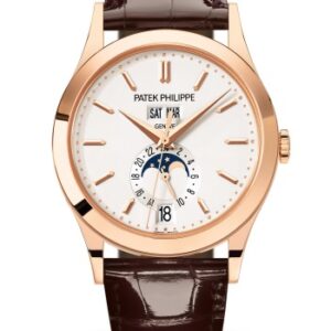 Replica Patek Philippe Complications Rose Gold Silver Dial Watch 5396R-011