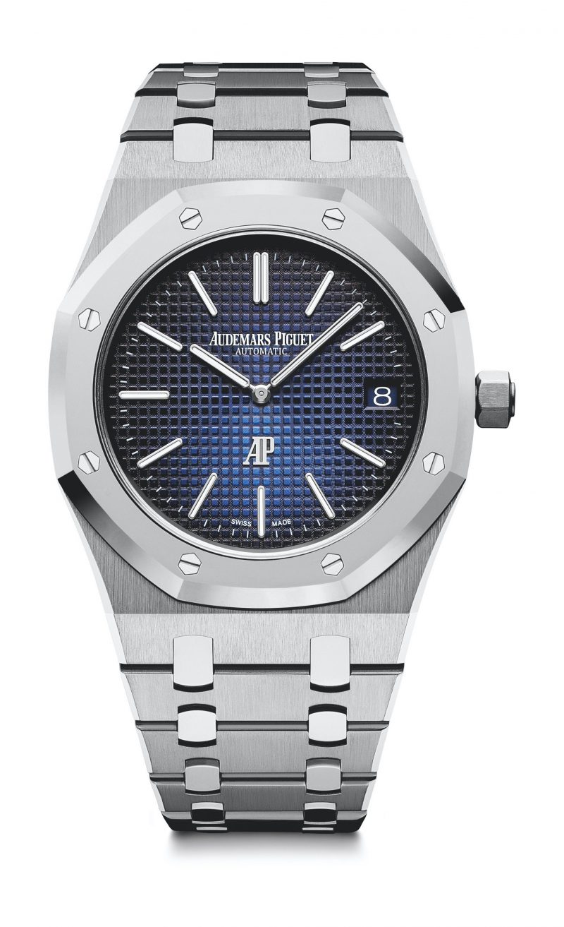 Replica Audemars Piguet Royal Oak Jumbo Extra-Thin Blue 15202IP.OO.1240IP.01