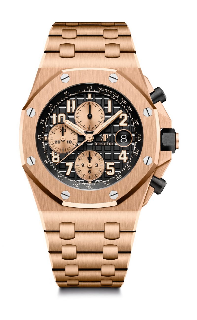 Replica Audemars Piguet Royal Oak Offshore Selfwinding Chronograph Black, Gold 26470OR.OO.1000OR.03