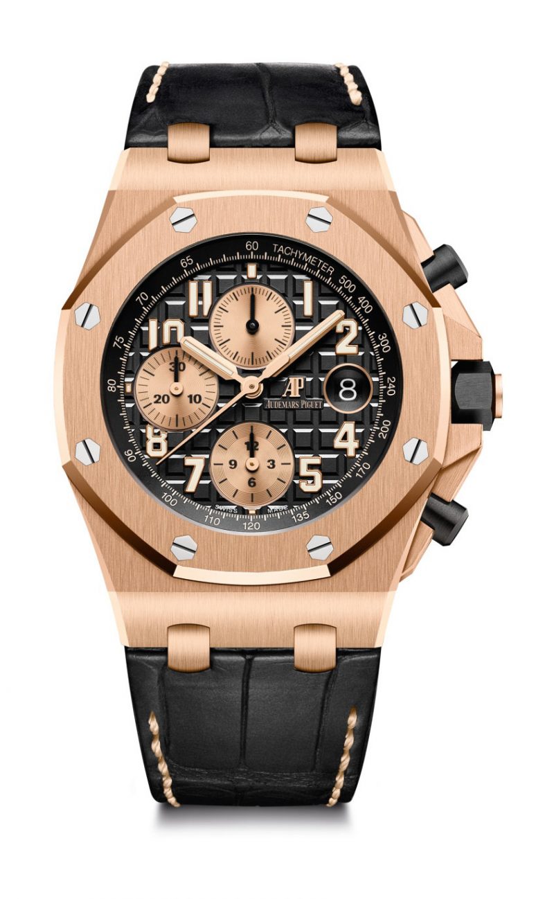Replica Audemars Piguet Royal Oak Offshore Selfwinding Chronograph Black, Gold 26470OR.OO.A002CR.02