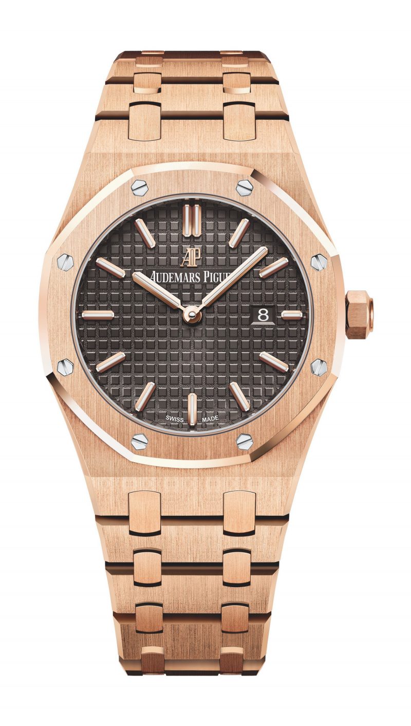 Replica Audemars Piguet Royal Oak Quartz Brown 67650OR.OO.1261OR.01