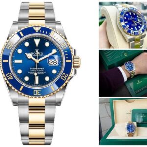 Replica Submаrіnеr Date 126613LВ Replica Watches 41mm Yellow Rоlеѕor – Blue Cerachrom Bezel