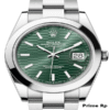 Rolex Datejust 41mm replica with mint green fluted motif dial, smooth bezel, and Oyster bracelet – Prime Rp