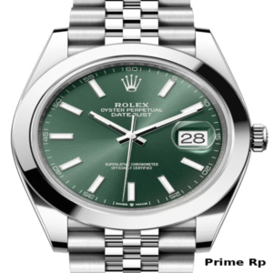 Rolex Datejust 41mm replica with mint green dial, smooth bezel, and Jubilee bracelet – Prime Rp