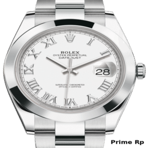 Rolex Datejust 41mm White Roman Dial Replica with Oyster Bracelet