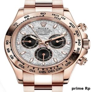 Superclone Rolex Daytona 40mm Everose Gold Meteorite Dial with Black Subdials – Clean Factory Replica