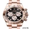 Superclone Rolex Daytona 40mm Everose Gold Black Diamond Dial with Sundust Subdials – Clean Factory Replica