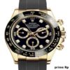 Superclone Rolex Daytona 40mm Yellow Gold Black Diamond Dial with Oysterflex Strap – Clean Factory Replica