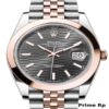 Replica Rolex Datejust 41mm with Slate Fluted Dial and Rose Gold Jubilee Bracelet