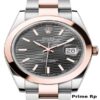 Replica Rolex Datejust 41mm Slate Fluted Dial with Rose Gold Oyster Bracelet