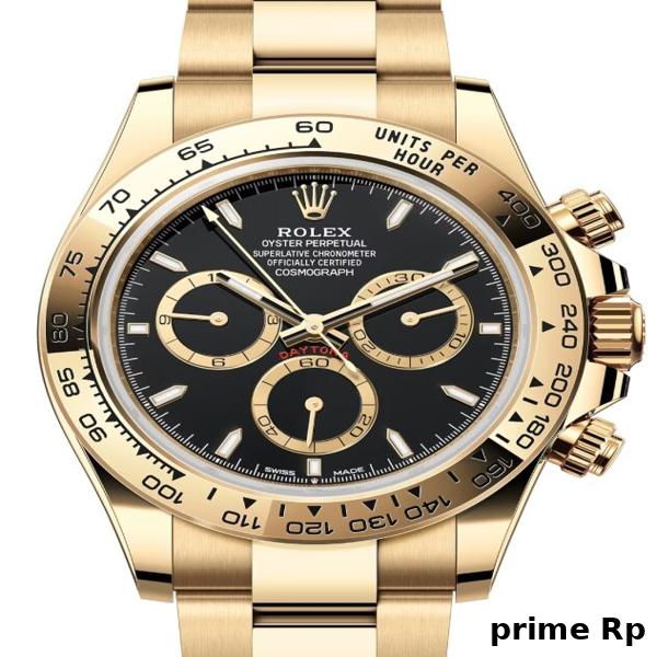 Superclone Rolex Daytona 40mm Yellow Gold with Black Dial and Champagne Subdials – Clean Factory Replica