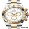 Superclone Rolex Daytona 40mm White Dial with Yellow Gold Subdials – Two-Tone Clean Factory Replica