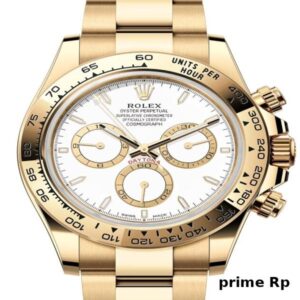 Superclone Rolex Daytona 40mm White Dial with Yellow Gold Case and Bracelet – Clean Factory Replica