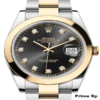 Rolex Datejust 41mm Black Diamond Dial Two-Tone Oyster Replica Watch