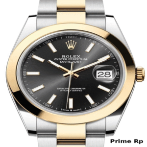 Rolex Datejust 41mm Black Dial Two-Tone Oyster Replica Watch