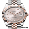 Replica Rolex Datejust 41mm Sundust Diamond Dial with Rose Gold Fluted Bezel and Jubilee Bracelet
