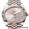 Replica Rolex Datejust 41mm Sundust Index Dial with Rose Gold Fluted Bezel and Jubilee Bracelet