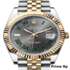 Replica Rolex Datejust 41mm Wimbledon Slate Dial with Green Roman Numerals and Jubilee Bracelet