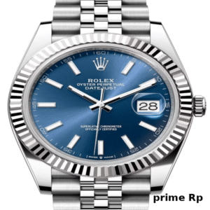 Replica Rolex Datejust 41mm Blue Index Dial with White Gold Jubilee Bracelet