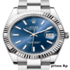 Replica Rolex Datejust 41mm Blue Index Dial with White Gold Oyster Bracelet