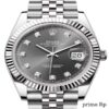 Replica Rolex Datejust 41mm Slate Dial with Diamonds and White Gold Jubilee Bracelet