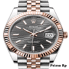 Replica Rolex Datejust 41mm Slate Fluted Motif Dial with Stick Markers and Rose Gold Jubilee Bracelet