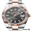 Replica Rolex Datejust 41mm Slate Fluted Motif Dial with Oyster Bracelet in Rose Gold and Steel