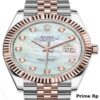 Replica Rolex Datejust 41mm with Mother of Pearl Diamond Dial and Rose Gold Jubilee Bracelet