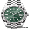 Replica Rolex Datejust 41mm Mint Green Motif Dial with Jubilee Bracelet