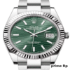 Replica Rolex Datejust 41mm Mint Green Motif Dial with Oyster Bracelet