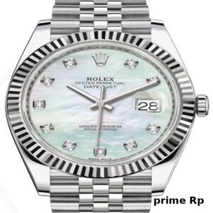 Replica Rolex Datejust 41mm Mother of Pearl Dial with Diamonds and Jubilee Bracelet