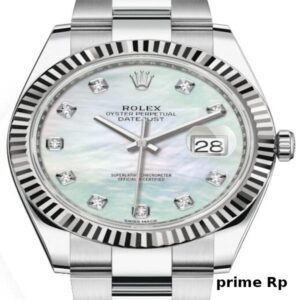 Replica Rolex Datejust 41mm Mother of Pearl Diamond Dial with Oyster Bracelet