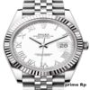 Replica Rolex Datejust 41mm White Roman Dial with White Gold Jubilee Bracelet